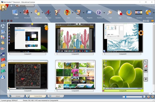 Net Control 2 Classroom - Teacher Console - Main window